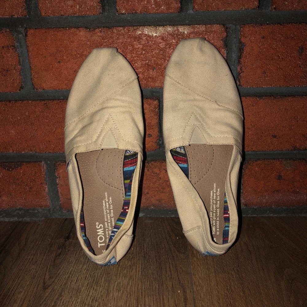 Beige Canvas TOMS